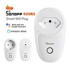 SONOFF S26R2 S26 R2 16A Wifi Smart DE FR BR бразильская вилка Таймер Мощность Mornitoring модули автоматизации работать с Alexa Google Home