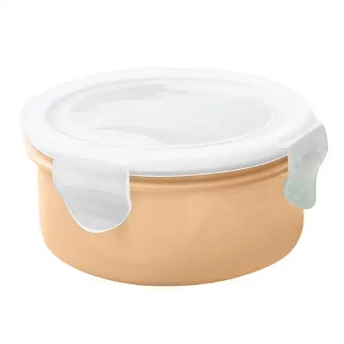 Pink 380ml Arrival 280/380ml Portable Transparent Sealed Lunch Box Food Bento Storage Container Prevent leakage transparent seal bento box - Color: Pink 380ml