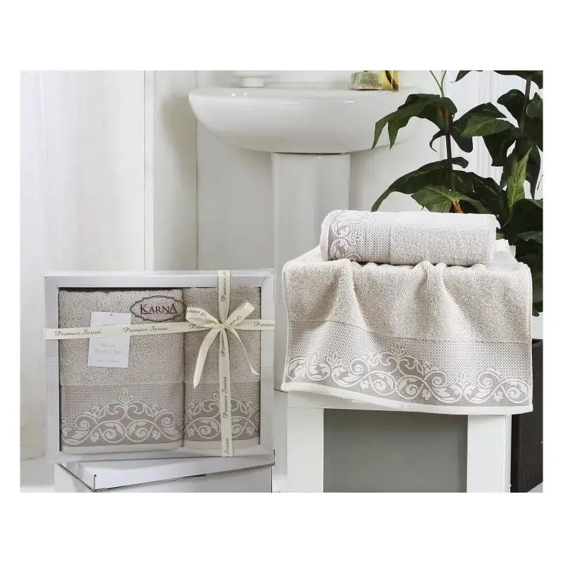 Набор полотенец KARNA BEYZA 2 предмета серый|Банные полотенца| |