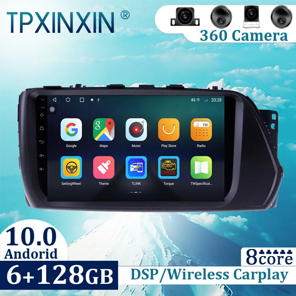 

6+128GB For Hyundai Verna 2017-2019 Android 10 Carplay Radio Player Car GPS Navigation Head Unit Car Radio with Screen