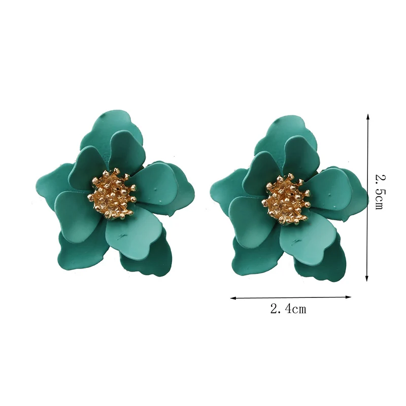 Женские Висячие серьги из сплава с цветком модные элегантные красочные