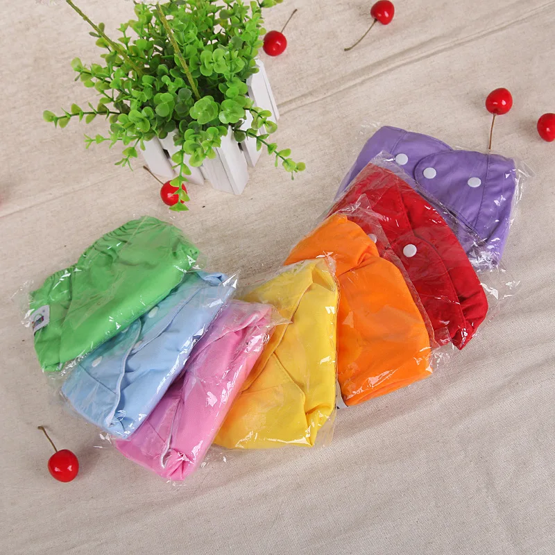 Pa&ntilde;ales de tela ecol&oacute;gicos para beb&eacute;, bragas impermeables reutilizables, Color s&oacute;lido, 0 a 1 a&ntilde;o, 1 unidad-1