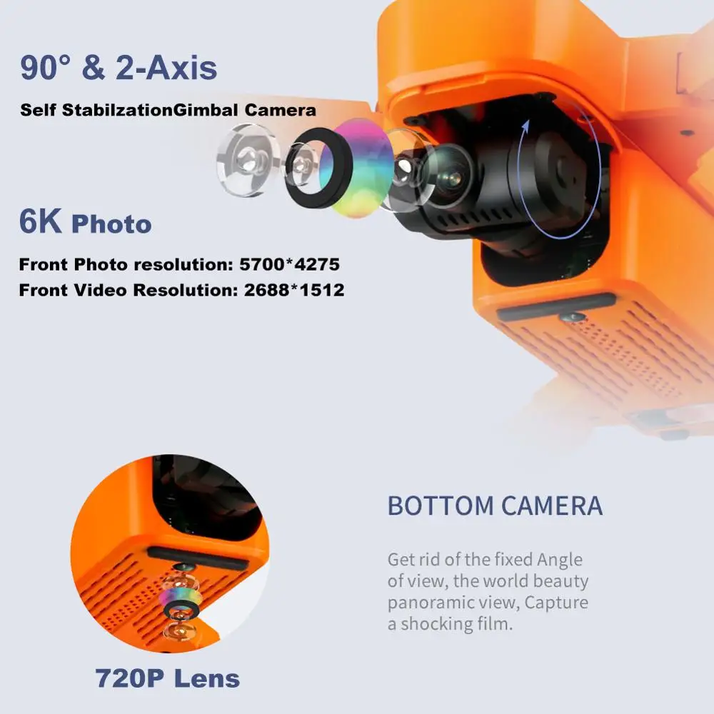 Профессиональный GPS Дрон 6K с камерой HD 2K поддержка SD-карты на дальнее расстояние