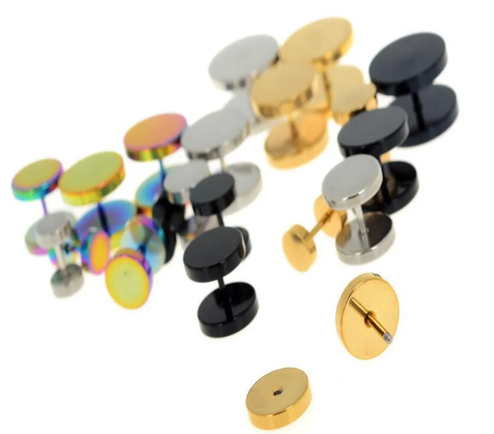 SexeMara 2 шт. золотистые черные из нержавеющей стали обманщик искусственные ушные