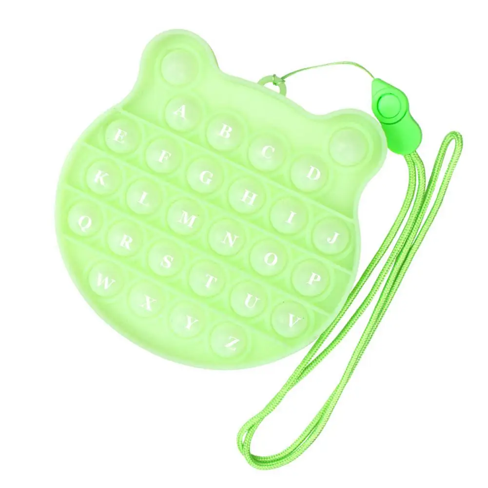 

Silicone Stress Reliever Toys Pop Bubble Sensory Squeeze Fidget Simple Dimple Toy For Kids Adults Decompression Keychain Pendant