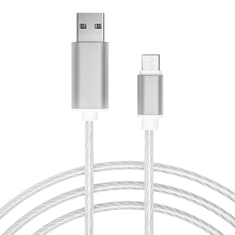 1 м Магнитный зарядный мобильный телефон кабель USB Type C поток светящийся сменный