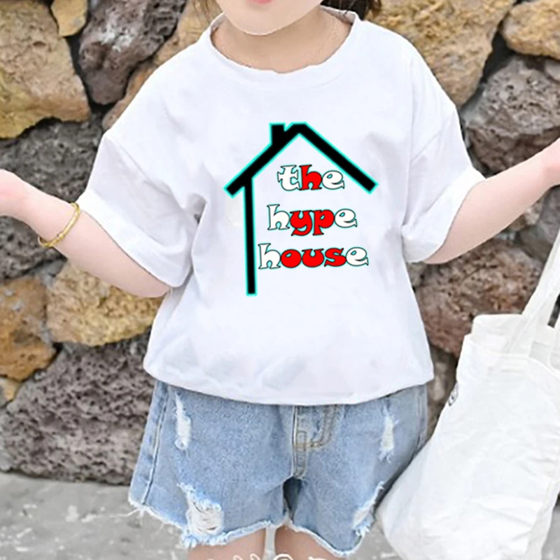 The Hype House Tshrit Charli dieelio/футболка для мальчиков и девочек унисекс оверсайз круглый