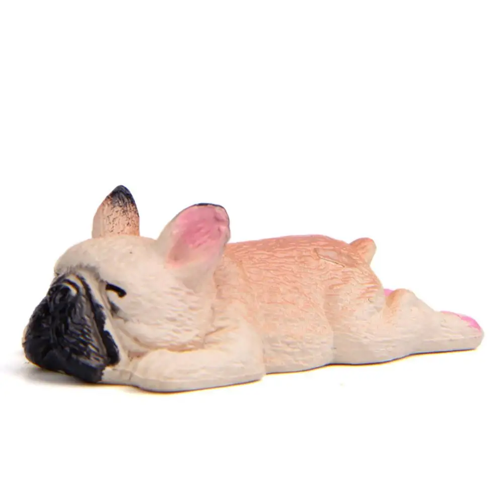 4 5 см ПВХ Спящая Лежащая Собака Французский бульдог кукла Фигурка Игрушка