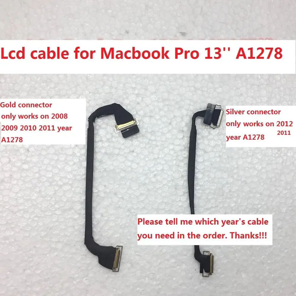 

Дисплей кабель Новый для Macbook Pro Retina A1278 13 "ЖК-дисплей Экран кабель LVDS Flex кабель Mid 2012 MD101 MD102 2008 2009 2010 2011 2012