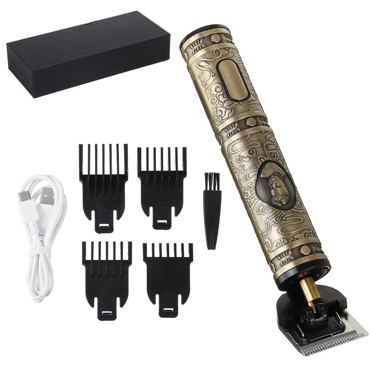 

2000mAh New Professional Hair Clippers for Men Rechargeable Low Noise Men's Cordless Haircut With Terra Cotta Warriors Picture