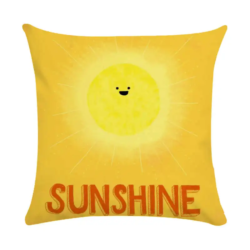 Наволочка для дивана кресла спальни 45x45 см желтый геометрический рисунок чехол