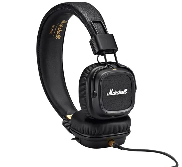 Проводные наушники MARSHALL MAJOR II классические ретро с глубокими басами Складная