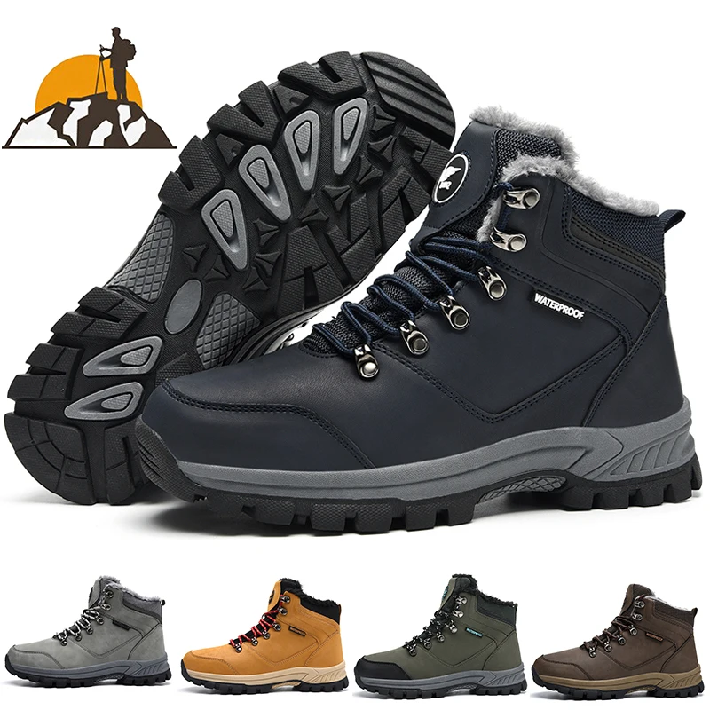 

New Outdoor Waterproof Hiking sShoes Men Winter Snow Trekking Sports Shoes Woodland Hunting Shoes Ladies Lightweight Ankle Boots