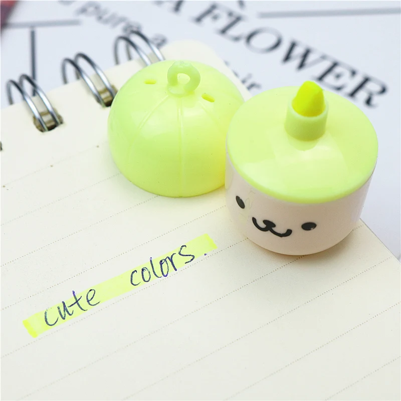 6PCS/LOT Little Pig Cute 6 Color Marker Highlighter marks students drawing Mini color pen set | Канцтовары для офиса и дома