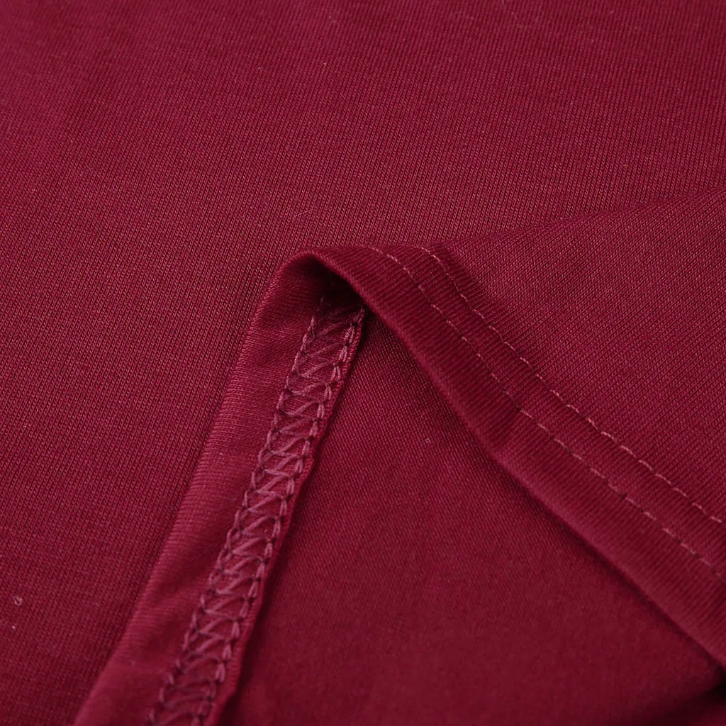 Женская футболка осенняя мода Однотонная стоячий вырез длинный рукав топ camisetas