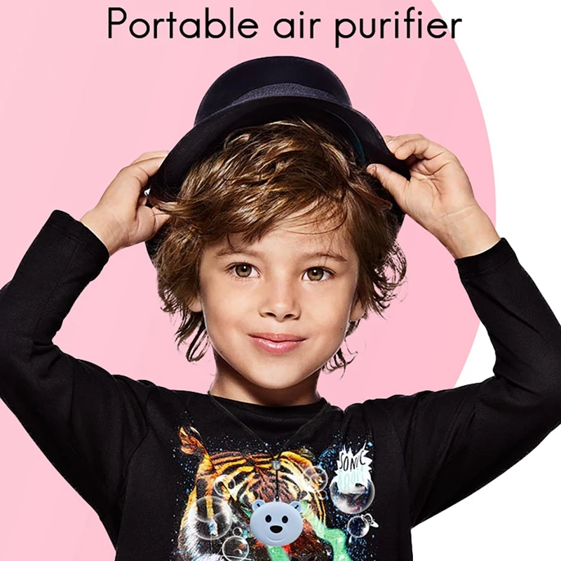 

EAS-2 Pcs Personal Wearable Portable Car Oxygen Bar 200MAH Battery Negative Ion Hanging Neck Air Purifier