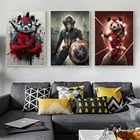 Забавные Животные героев граффити настенные картины художественные плакаты и принты с принтом обезьяна, панда, фотографии для детской комнаты настенный Декор