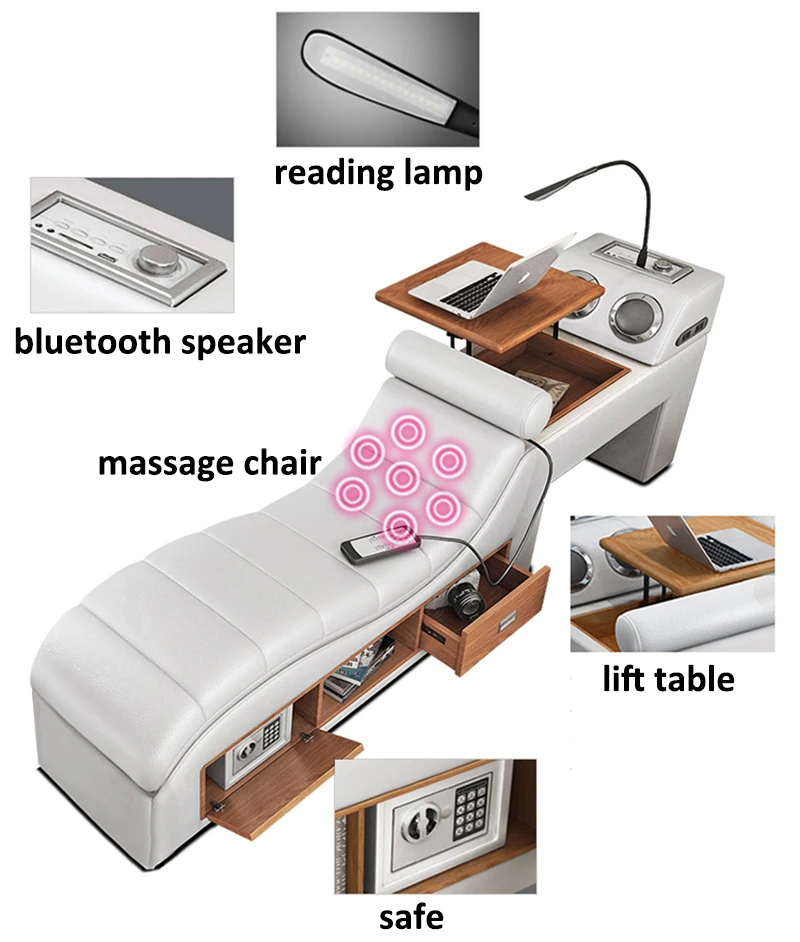 CBMMART Китай многофункциональная современная кожаная кровать с матрасом|Наборы