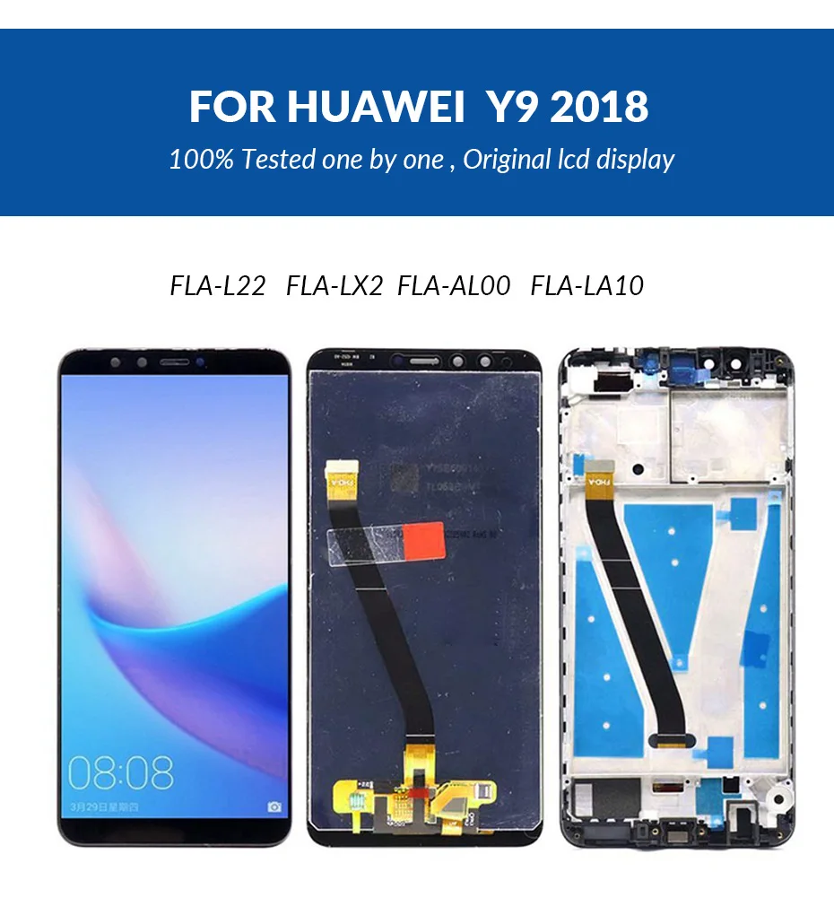 Черный ЖК-экран для huawei Y6 Y7 премьер-профессионал дисплей+ Замена сенсорного экрана для huawei Y9 Enjoy 9 Plus Y9 lcd
