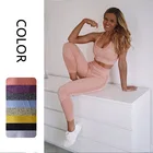 Бесшовные Леггинсы для женщин для занятий йогой и фитнесом Ropa Deportiva; Сезон весна-осень; Mujer; Спортивная одежда спортивный костюм штаны с высокой посадкой спортивные бюстгальтеры тренировочные набор