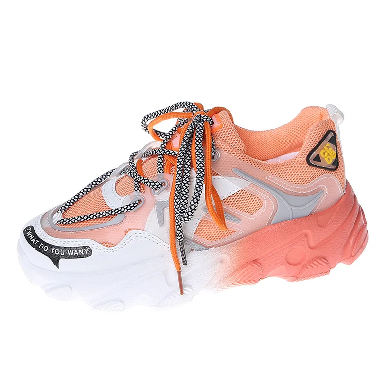 

Women Chunky Sneakers Fashion Platform Sneakers White Ladies Designer Casual Shoes Woman Leather Sports Dad Shoes Female