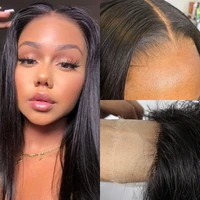 hd transparent lace closure wigs straight pre plucked baby hair malaysian 5x5 lace closure wigs 150 virgin human hair wigs