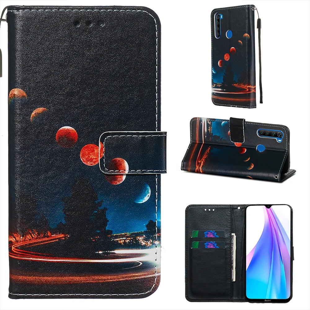 Mate 20 Lite чехол из искусственной кожи с мультяшным рисунком флип для телефона Huawei P