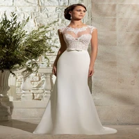 elegant sweetheart chiffon neckline mermaid wedding dress with applique full lace sweep train zipper back bridal dress