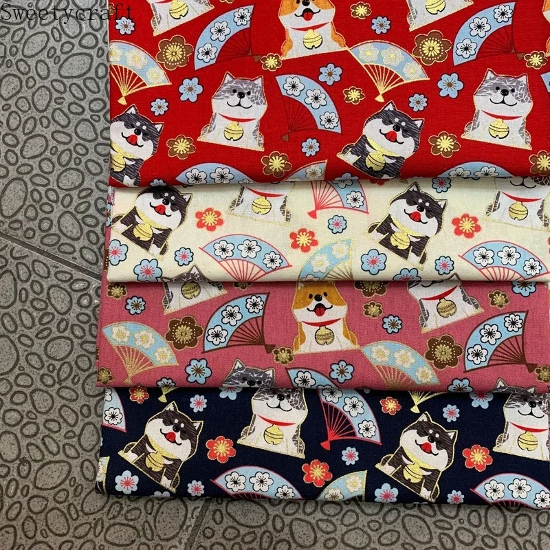 150х100смшиба ину собака печать бронзовая хлопчатобумажная ткань шитье стеганая