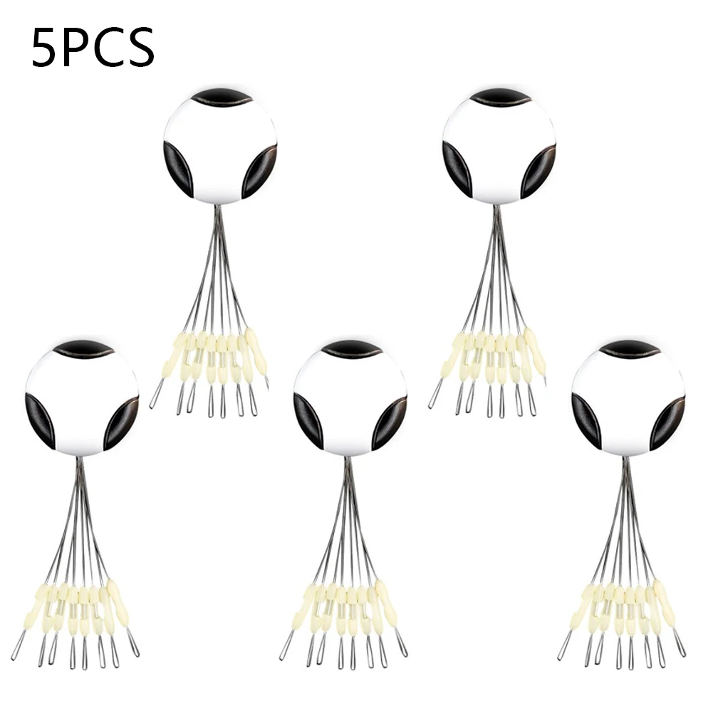 

5PCS Fishing Space Beans Rubber Float Stops Space Beans Oval Stopper Connector Line Buoys Fishing Float For Fishing Accessories