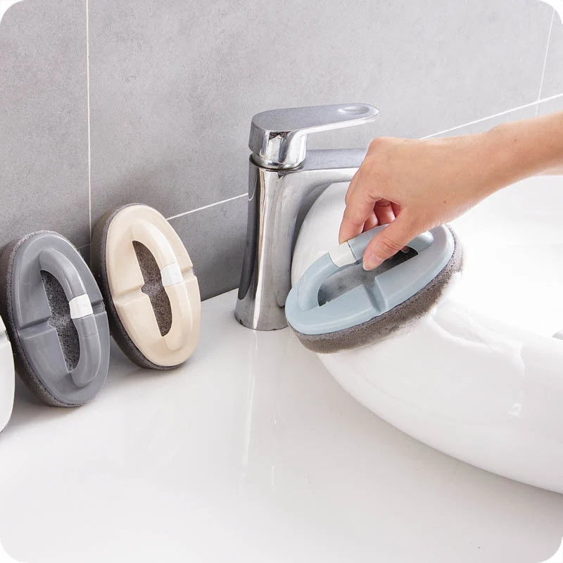 

Handle Cleaning Bruses Foldable Sponge Wipe Shower Room Bathtub Brush Tile Cooker Brushing Dishwashing Brush Bathroom Supplies
