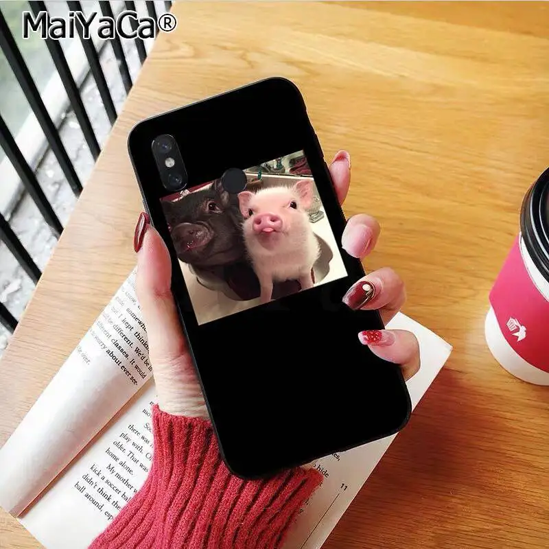 MaiYaCa Couples Cartoon Lovely Pink Pet Pig Coque Shell Phone Case for Xiaomi 8 9 se 5X Redmi 6pro 6A 4X 7 5plus note 5 | Мобильные