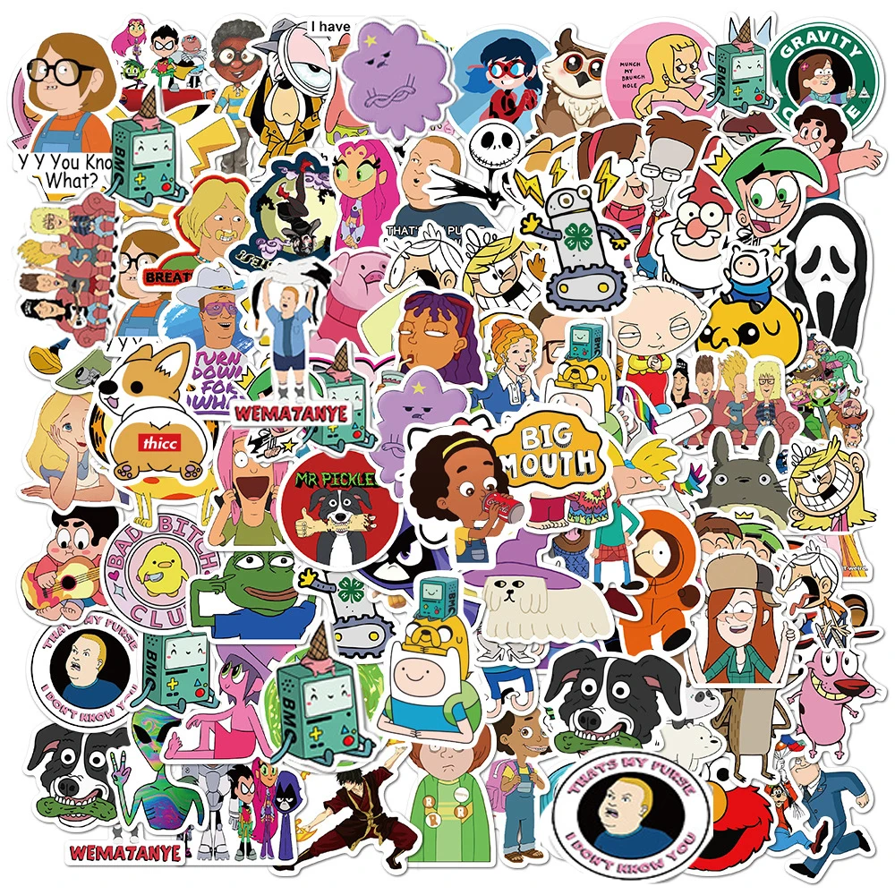 

10/30/50/100PCS Mixed Classic Cartoon Anime Stickers Car Skateboard Fridge Laptop Motorcycle Graffiti Waterproof Kid Sticker Toy