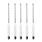 Набор для определения содержания спирта в винтажном стиле, Ареометр 0-100, 5 шт.