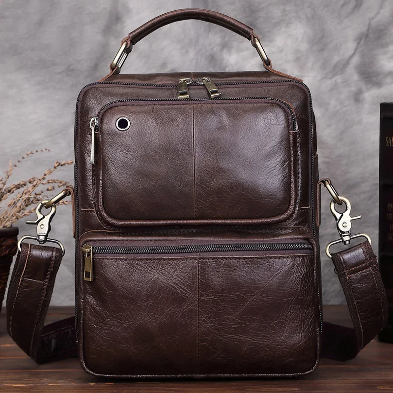 Мужской деловой портфель из натуральной воловьей кожи повседневная Дорожная