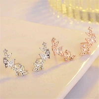 stud earrings for women pretty jewelry silver color rose gold color a pairset elegant