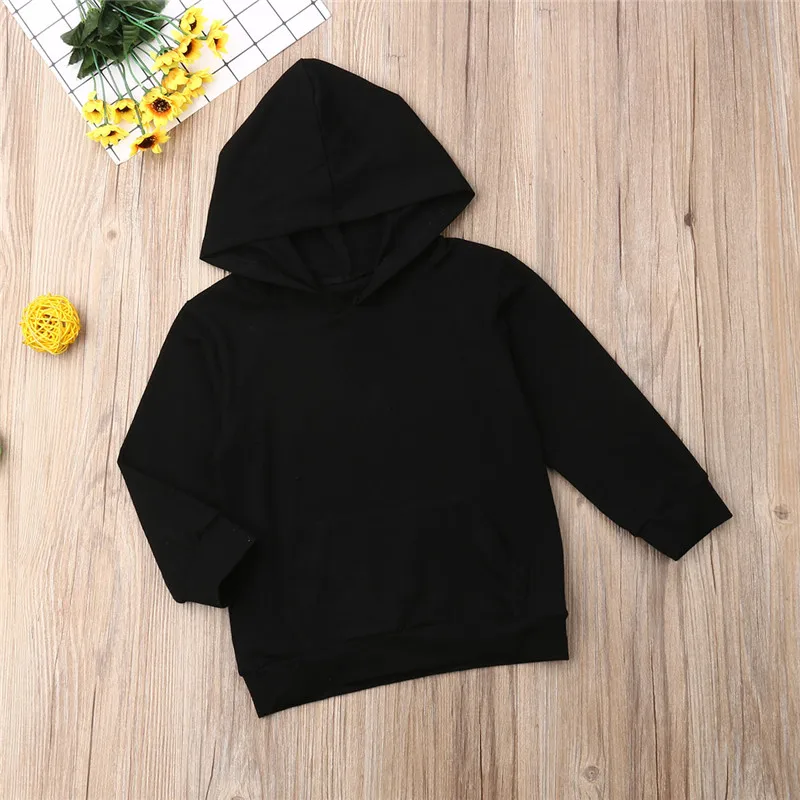 Осенние толстовки с капюшоном буквенным принтом топы для маленьких мальчиков и