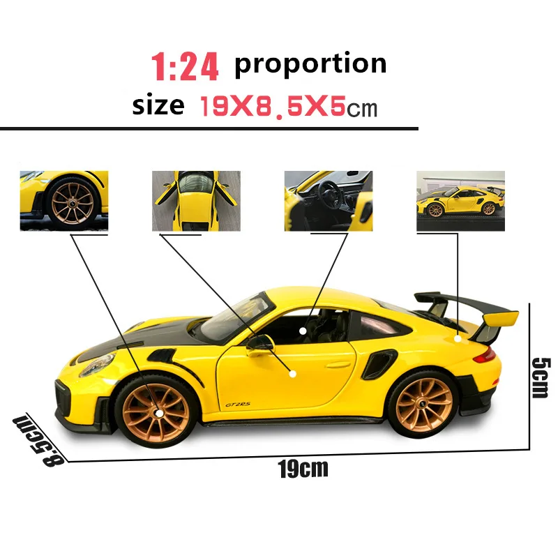 Модель автомобиля Maisto 1:24 Porsche 911GT2 RS Roadster модель из сплава украшение коллекционная