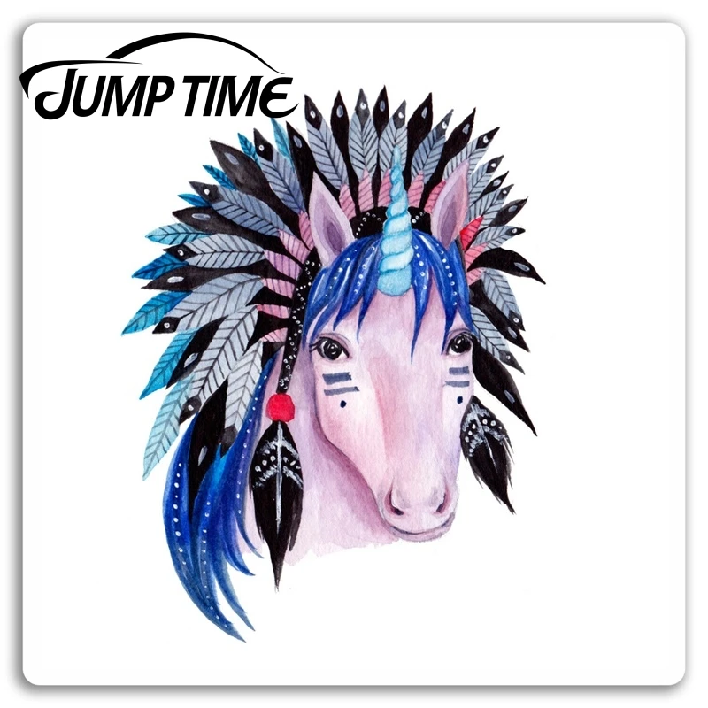 

Jump Time for Blue Tribal Unicorn Vinyl Stickers Horse Girl's Pretty Sticker Waterproof Accessories Car Bumper Window Decal