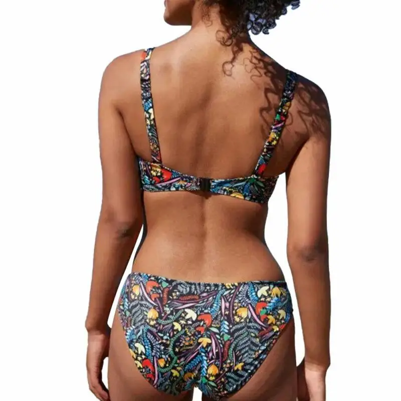 

Bikinis Set Floral Printed Swimsuit Women Summer Sling Bra Panties Women Bathing Suit Beachwear Swimwear Women Bikini Set