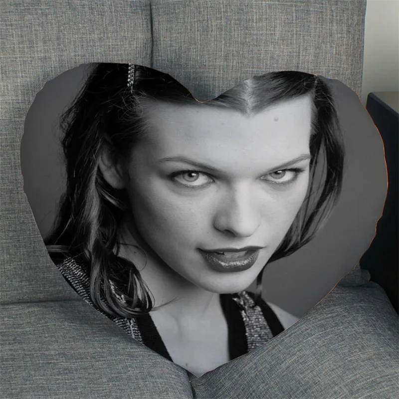 Модель Милла Йовович подушка для актера певицы наволочки в форме сердца