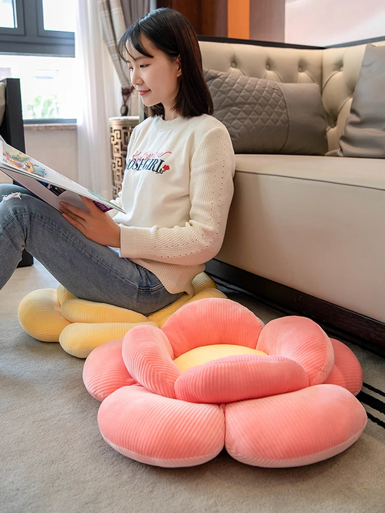 Comprar Cojines Almohadones Decorativos De Flores Para Asiento De Sofá, Cojín Cómodo Para Silla, Cama De Perro, Almohada De Felpa, Cojín Suave Redondo