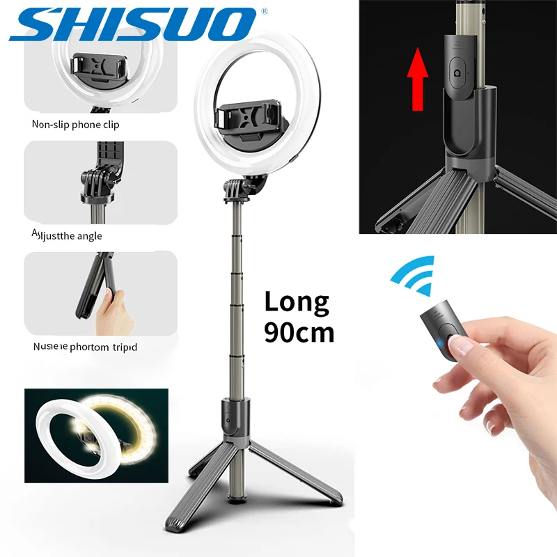 SHISUO L07 светодиодный кольцевой светильник с подставкой селфи кольцо Bluetooth Палка