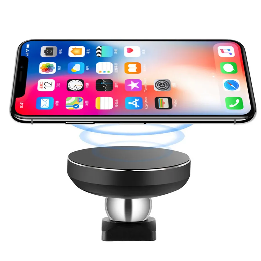 Магнитное автомобильное Qi Беспроводное зарядное устройство для iPhone 8 X XR XS для samsung s10 9 8 7 xiaomi Мобильный телефон быстрое зарядное устройство зарядная док-станция