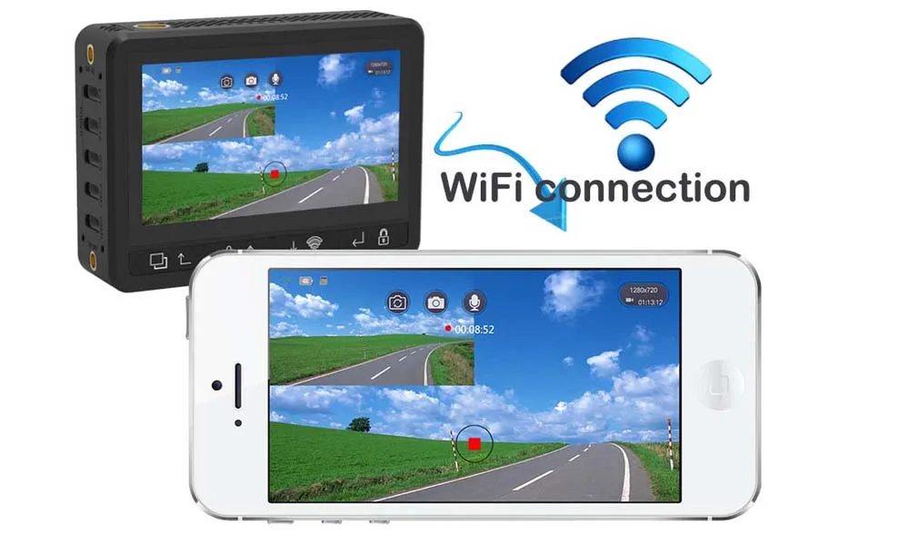 Conkim Dash Cam 2 камеры K2S Full HD с GPS + WIFI скоростная камера Автомобильный