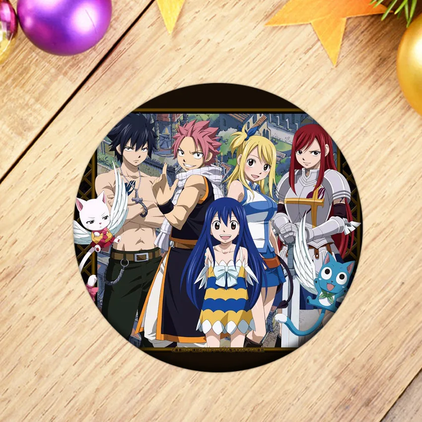 Аниме Сказочный хвост бейж с дисплеем мультфильм фигура Natsu металлические сумки