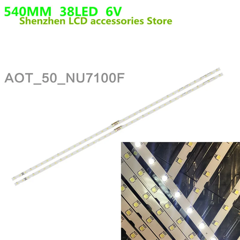 

2PCS LED strip for UE50NU7100 UN50NU6900 UN50NU7100 UE50NU7400 UN50NU7400 BN96-45952A 45962A 46034A bn61-15484a 38LED 54CM