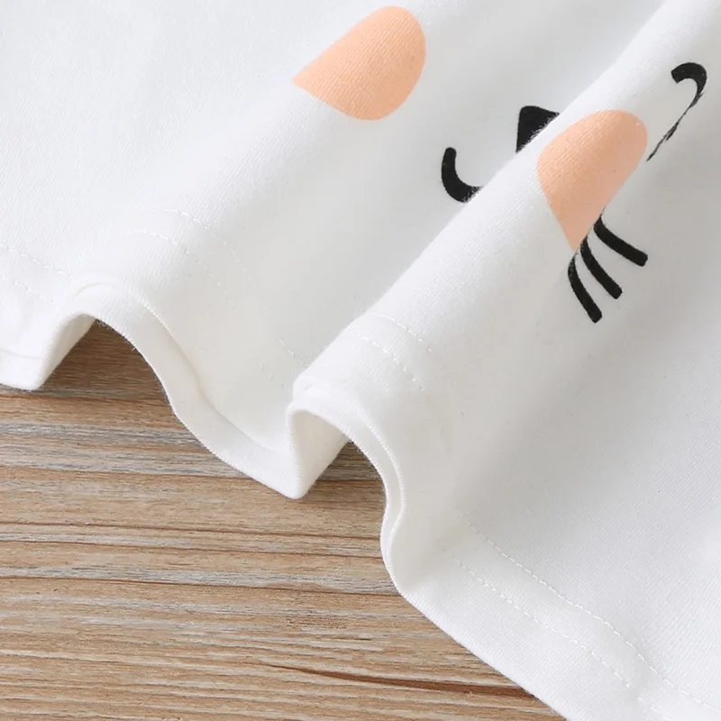 

2021 New Baby Girl T-Shirts Tops Cotton T-shirts Casual Cute Rabbit Baby Girls Summer Clothes Holiday Baby Girl Shirts Clothing