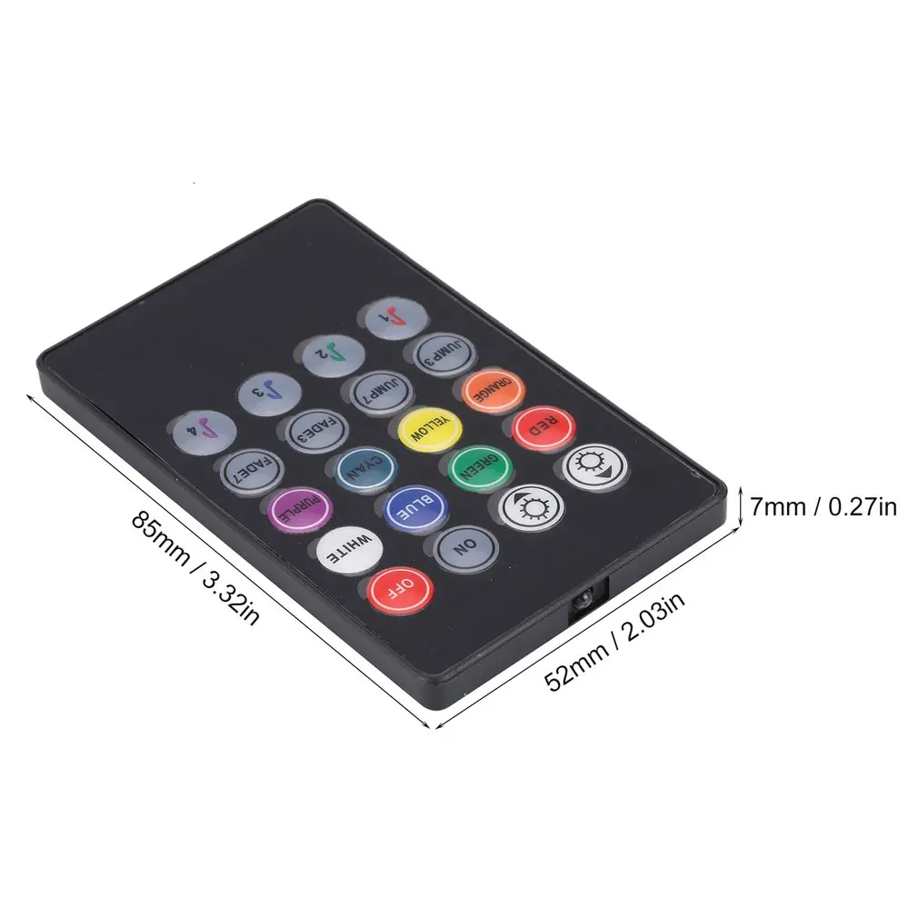 

20 Keys USB IR RF Music Remote Control Sound Sensor for LED Strip light Controller Dimmer with Power Adapter