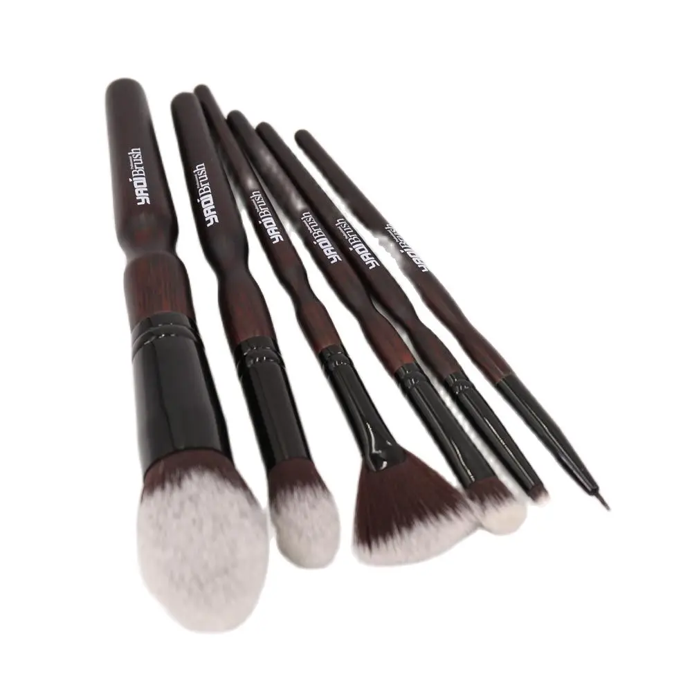 Набор профессиональных нейлоновых косметических кистей с чехлом 6 шт.|Аппликатор